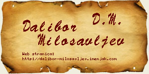 Dalibor Milosavljev vizit kartica